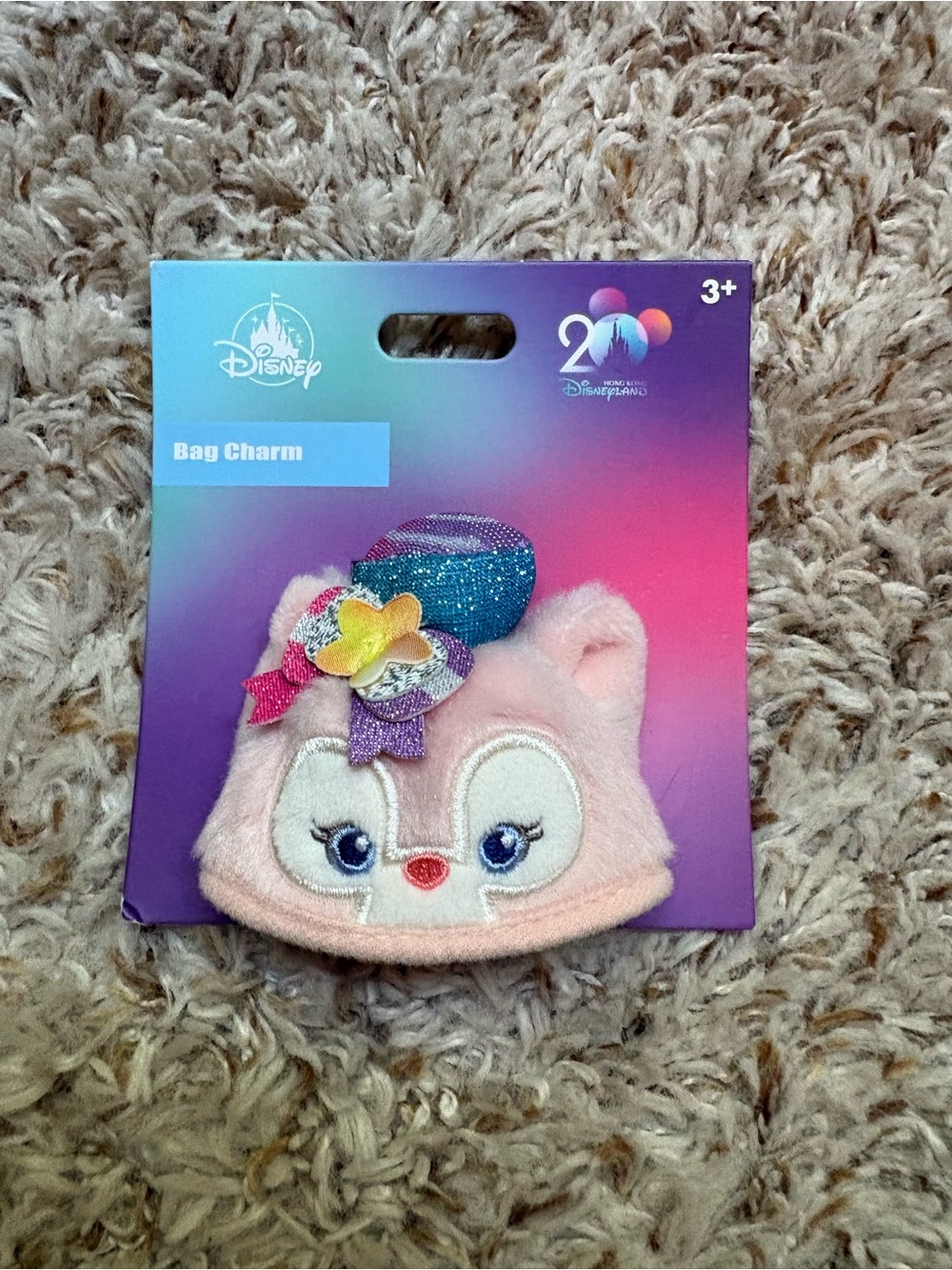 Disney Pink StellaLou-Inspired Plush Bag Charm with Glitter Hat and Bow